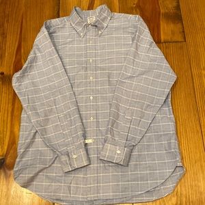 Brooks brothers long sleeve button down dress shirt 17 1/2 neck 34 sleeve